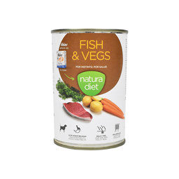 Mostrar informações para  NATURA DIET DOG FISH & VEGS 400 GR  Imagem de  NATURA DIET DOG FISH & VEGS 400 GR