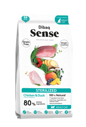 Mostrar informações para Dibaq Sense CAT Grain Free STERILIZED (Frango e Pato) Imagem de Dibaq Sense CAT Grain Free STERILIZED (Frango e Pato)