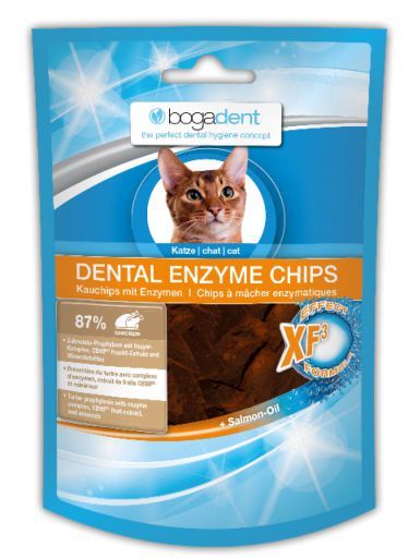 Imagem de Bogadent Dental Enzyme Chips Chicken p/Gato 50g