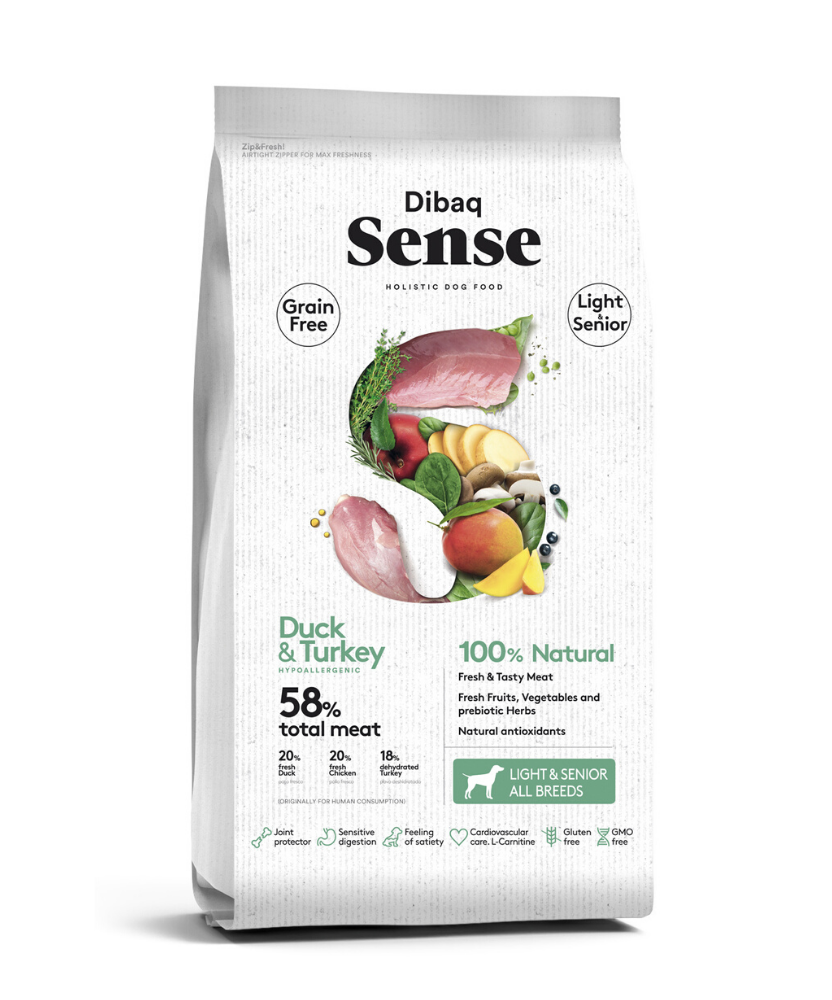 Imagem de Dibaq Sense Grain Free LIGHT & SENIOR PATO E PERU